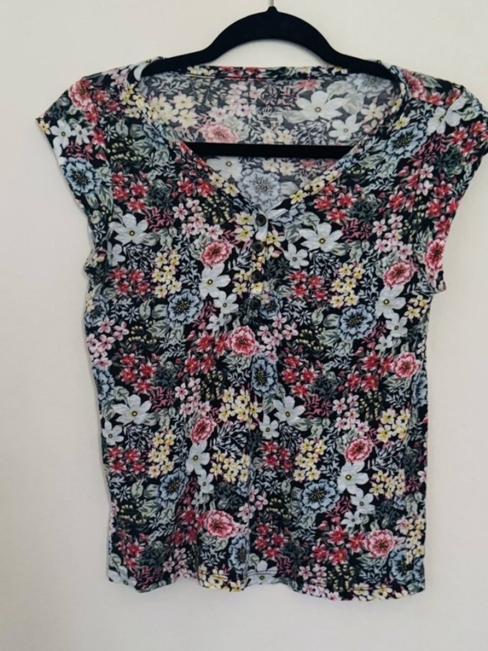 Linen Floral Top